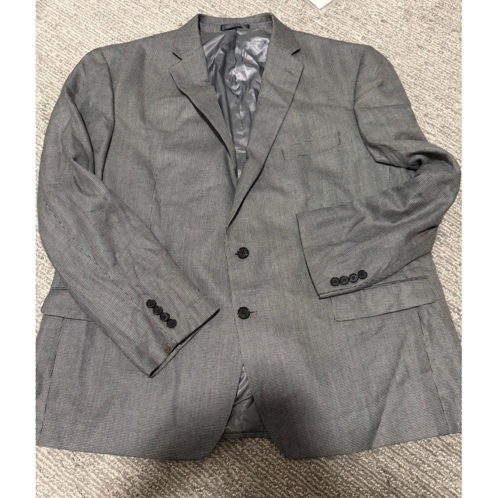 Lauren Ralph Lauren Men's Blazer Gray Houndstooth Sport Coat 24x31 48